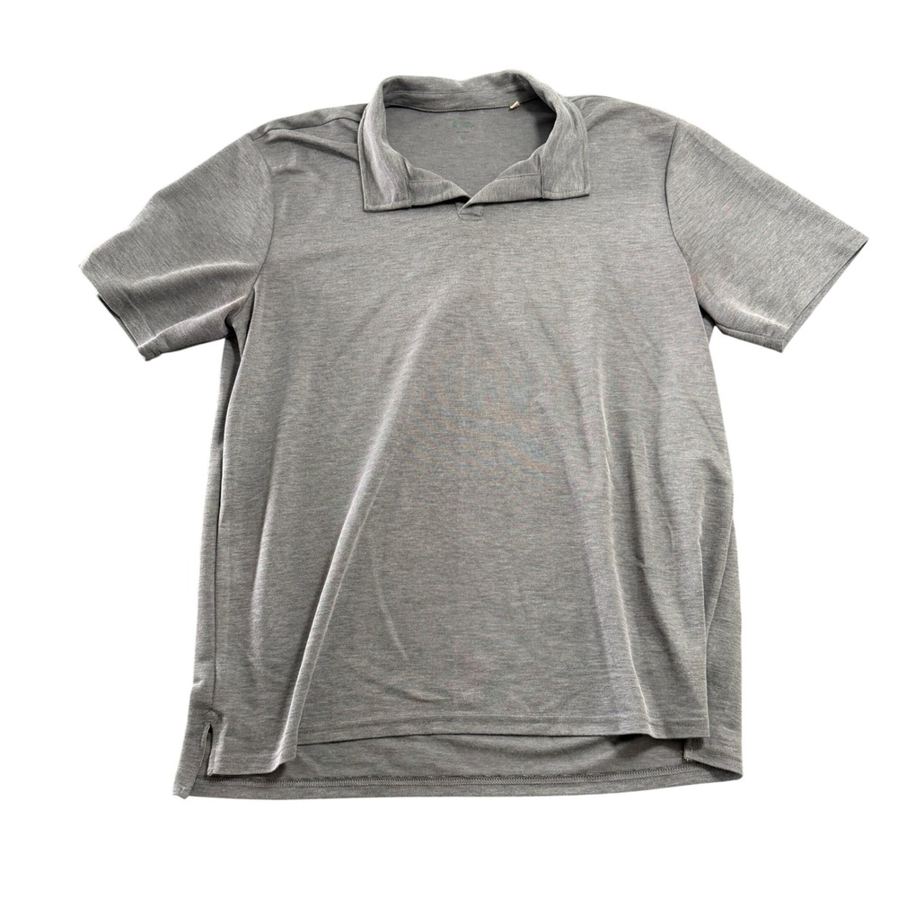 Right of Way Polo Shirt Mens XL Gray Short Sleeve Casual Collared Knit